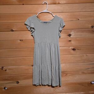 Women's Olivia Rae Blue Ruffle Lightweight Tiered Mini Dress Small